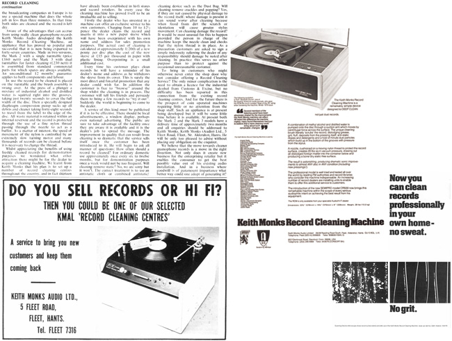 Keith Monks Record Cleaning Centres